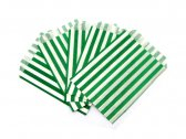 Green Candy Striped Bags