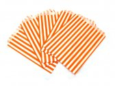 Orange Candy Striped Party Bags