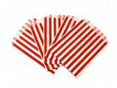 Red Candy Striped Paper Bags