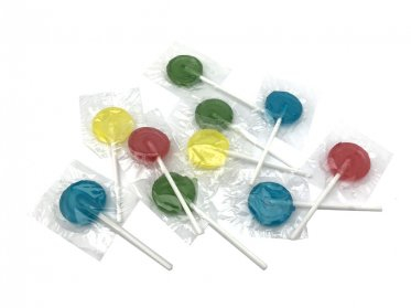 Flat Round Lollies Multicoloured (NO RED)