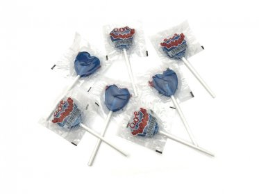 Small Heart Lolly Blue