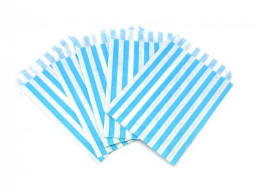Light Blue Candy Striped Bags