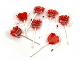 Small Heart Lolly Red