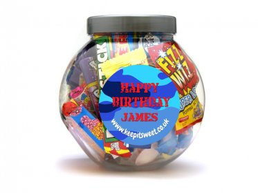 Boys Personalised Sweet Jar Large