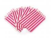 Pink Candy Striped Paper Bags