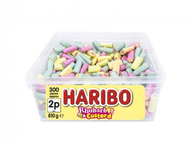 Haribo Rhubarb & Custard Pieces Tub