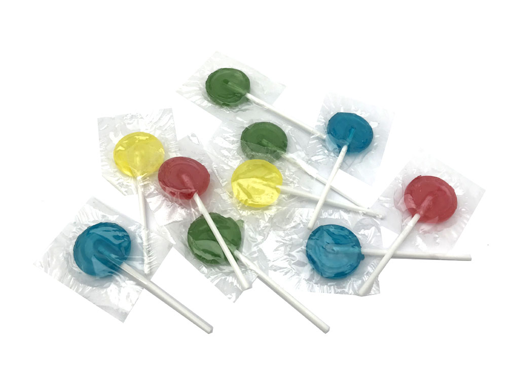 Multicoloured Flat Round Lollipops | Keep It Sweet